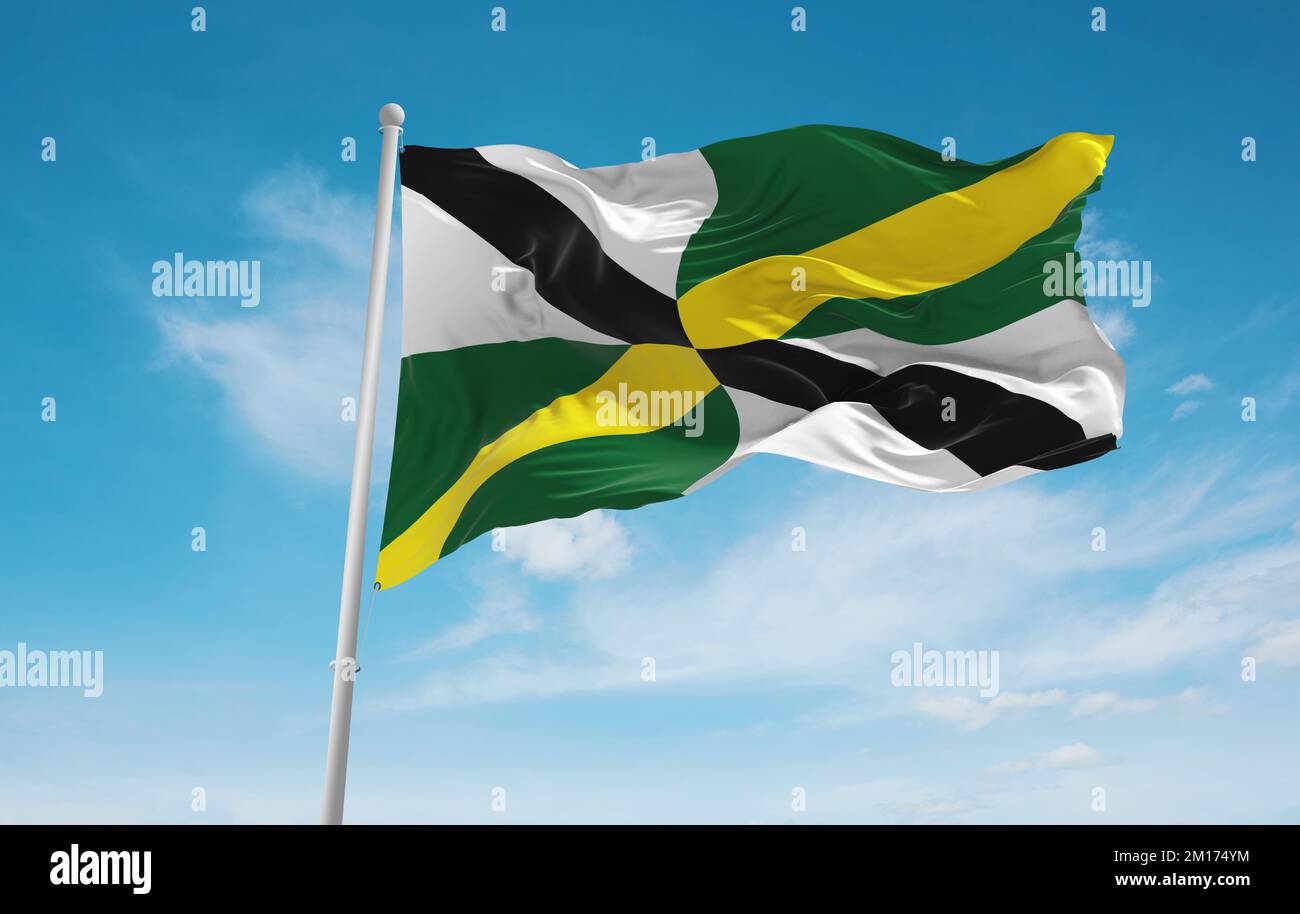 official flag of Monterey, California untied states of America at