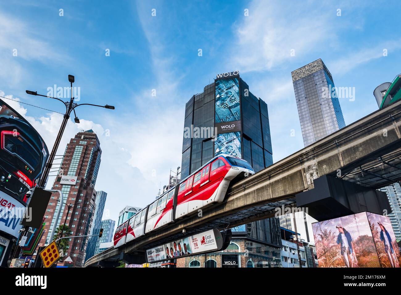 Kuala Lumpur, Malaysia November 2022 Rapid KL Monorail in the Kuala