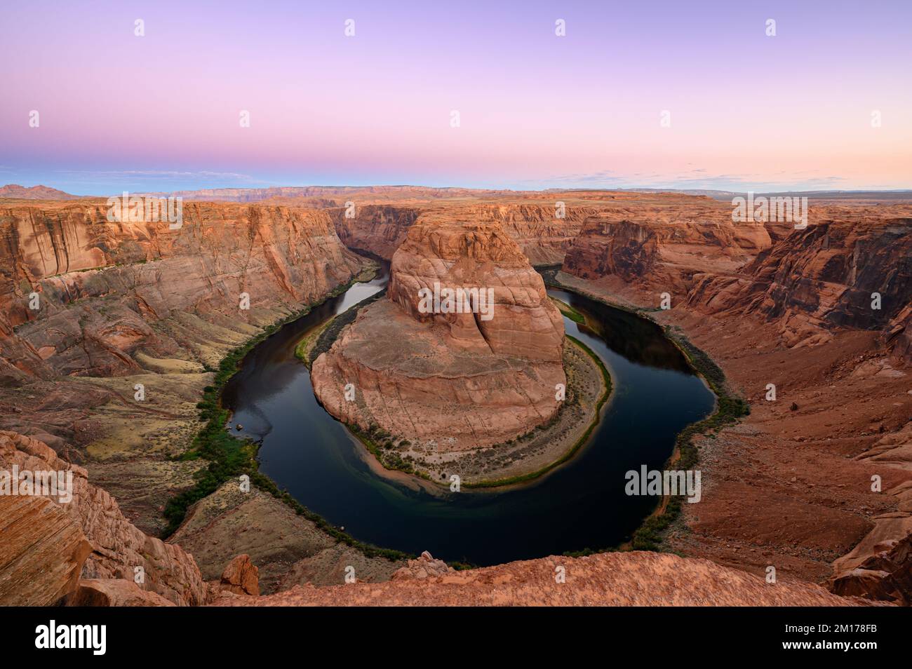 The horseshoe bend on Colorado river Stock Photo Alamy