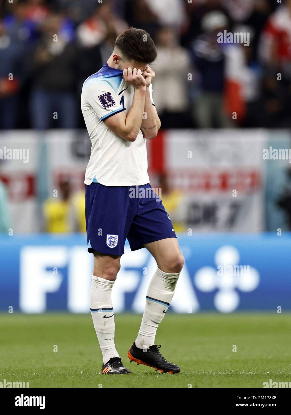 AL KHOR - Declan Rice of England disappointed during the FIFA World Cup ...