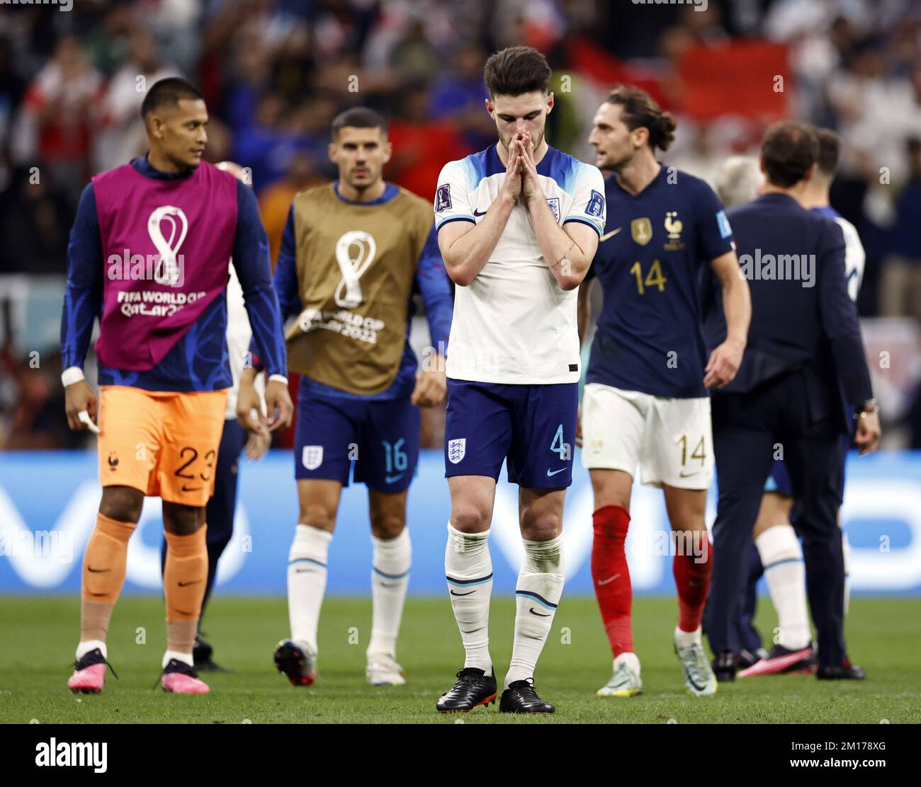 AL KHOR - Declan Rice of England disappointed during the FIFA World Cup ...