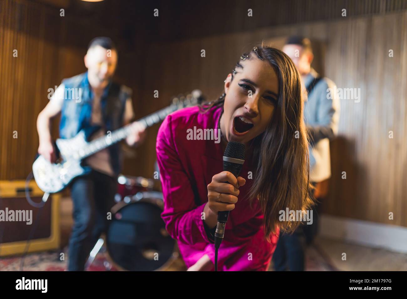 Drum and singing a song hi-res stock photography and images - Alamy