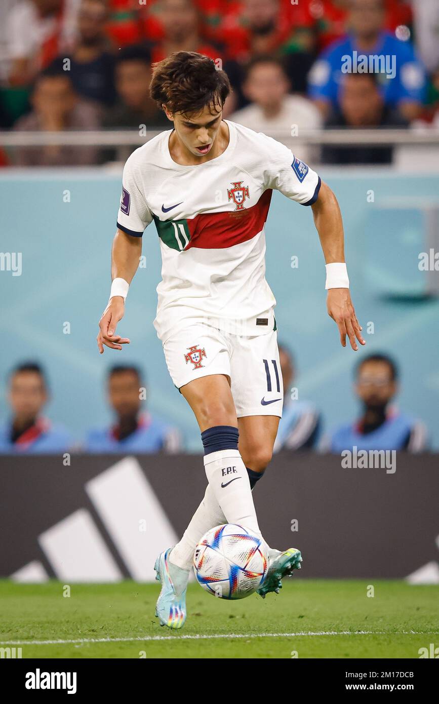 Doha, Qatar. 10th Dec, 2022. JOAO FELIX of Portugal during the match between Morocco and Portugal, valid for the quarterfinals of the World Cup, held at the Al Thumama Stadium in Doha, Qatar. Credit: Rodolfo Buhrer/La Imagem/FotoArena/Alamy Live News Stock Photo