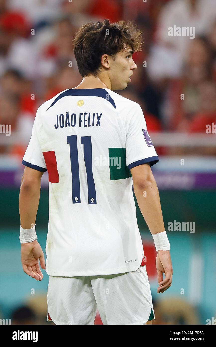 Doha, Qatar. 10th Dec, 2022. JOAO FELIX of Portugal during the match between Morocco and Portugal, valid for the quarterfinals of the World Cup, held at the Al Thumama Stadium in Doha, Qatar. Credit: Rodolfo Buhrer/La Imagem/FotoArena/Alamy Live News Stock Photo