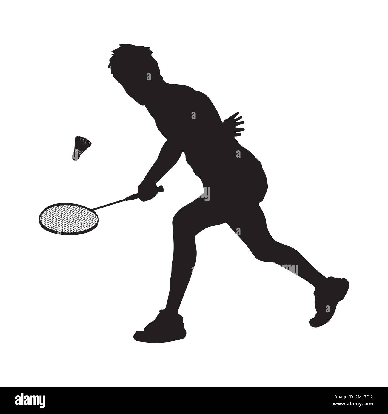 Vector Illustration of Badminton Player Stock Vector Image & Art Alamy