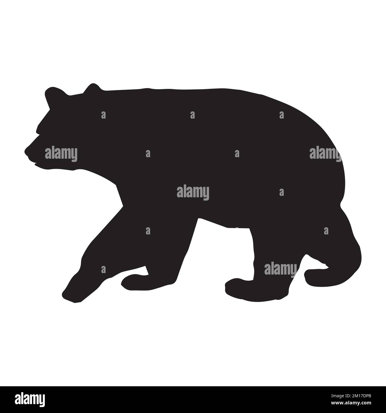 Vector Illustration of Grizzly Bear Silhouette Stock Vector Image & Art ...