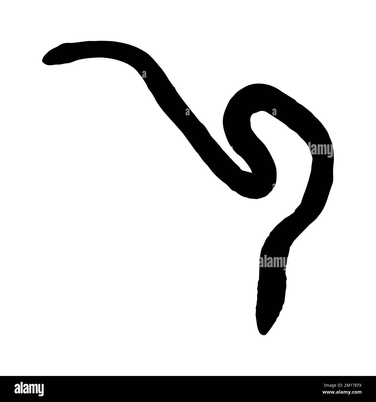 Vector Art of Earthworm Silhouette Stock Vector Image & Art - Alamy