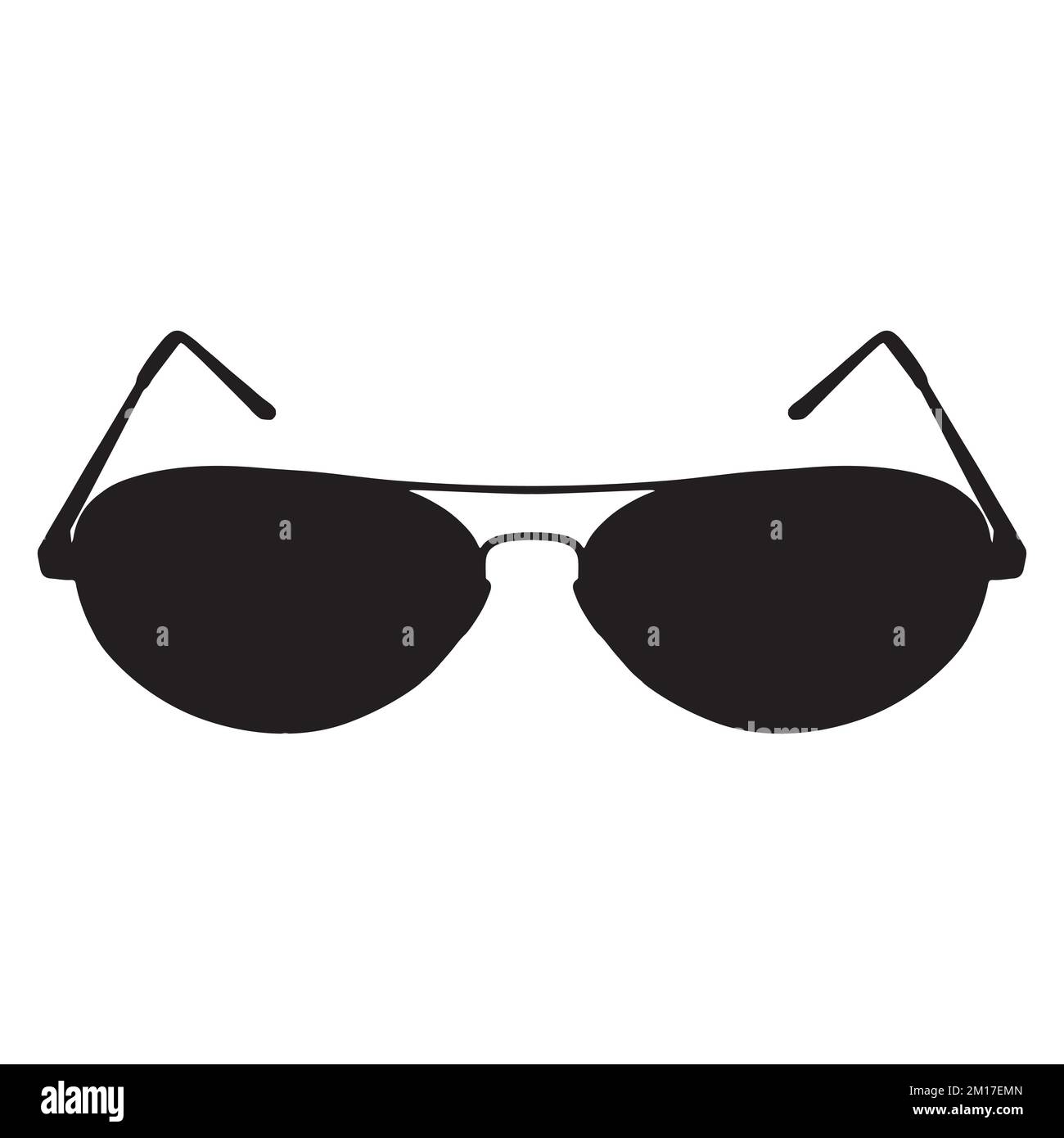 Vector Illustration of Sunglasses Silhouette Art Stock Vector Image ...