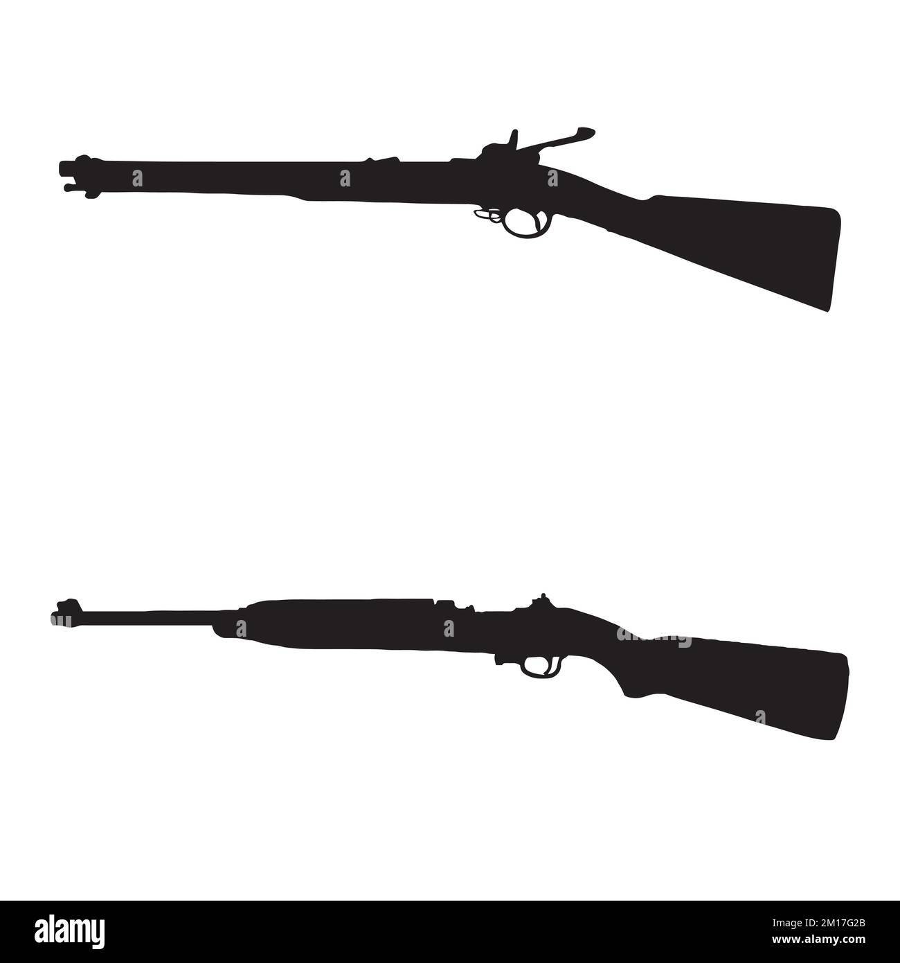 Rifle Gun Art Silhouette Stock Vector Image & Art - Alamy
