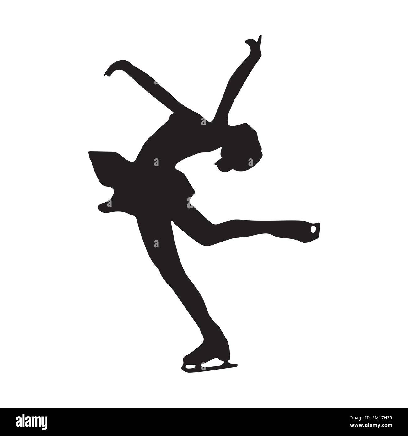 Ice Skating Art Silhouette Stock Vector Image & Art Alamy