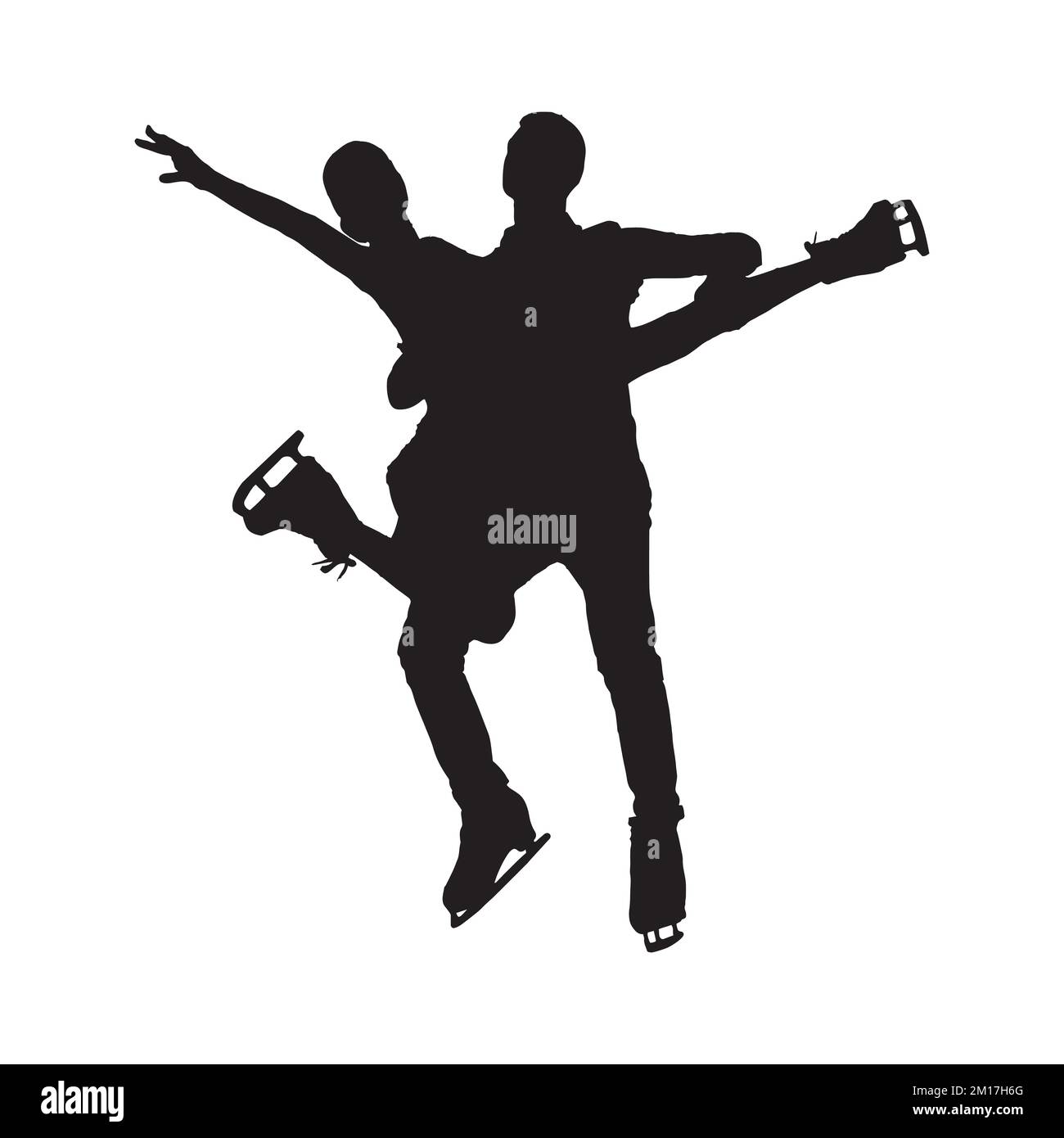 Ice Skating Art Silhouette Stock Vector Image & Art Alamy