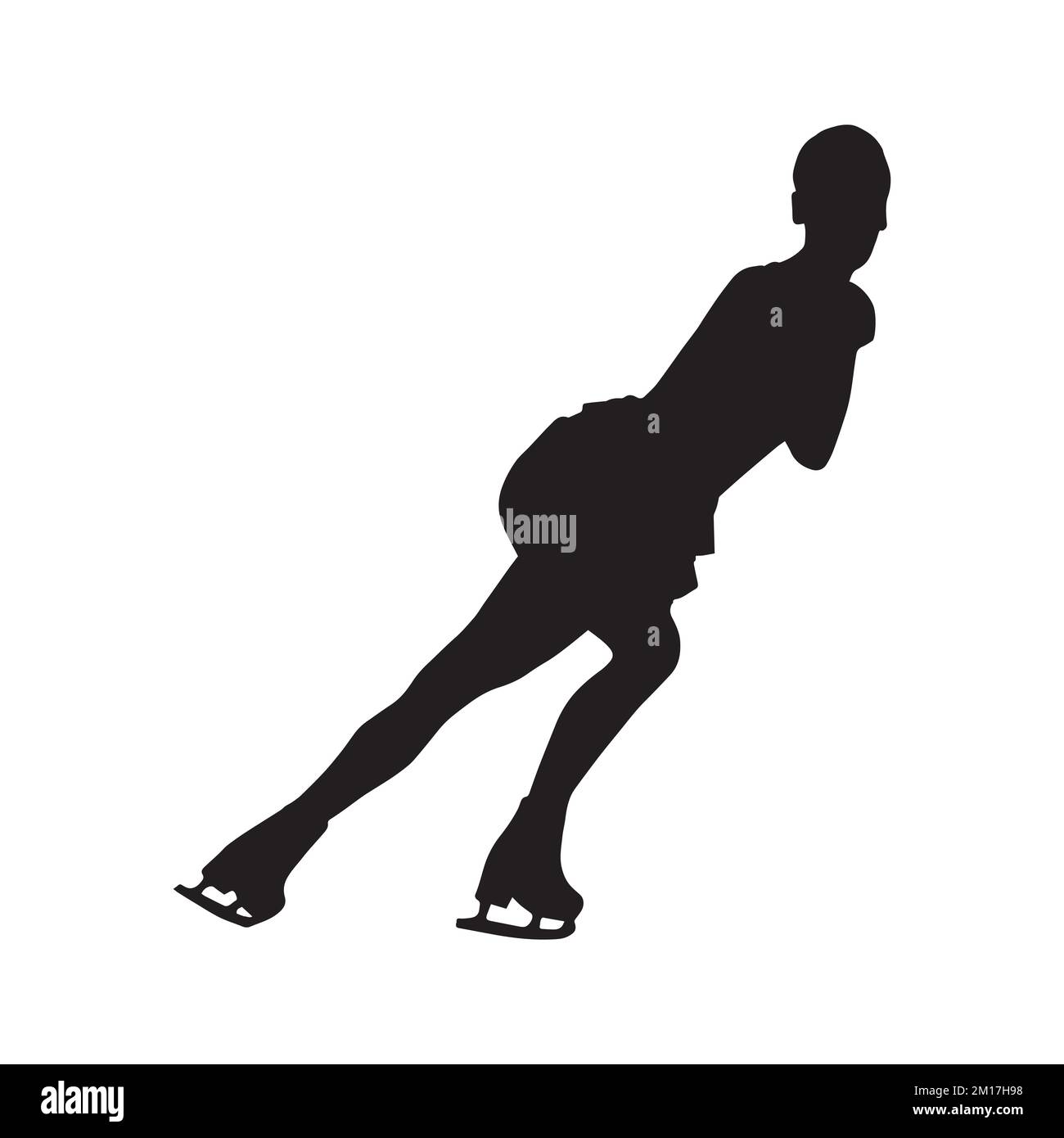 Ice Skating Art Silhouette Stock Vector Image & Art Alamy