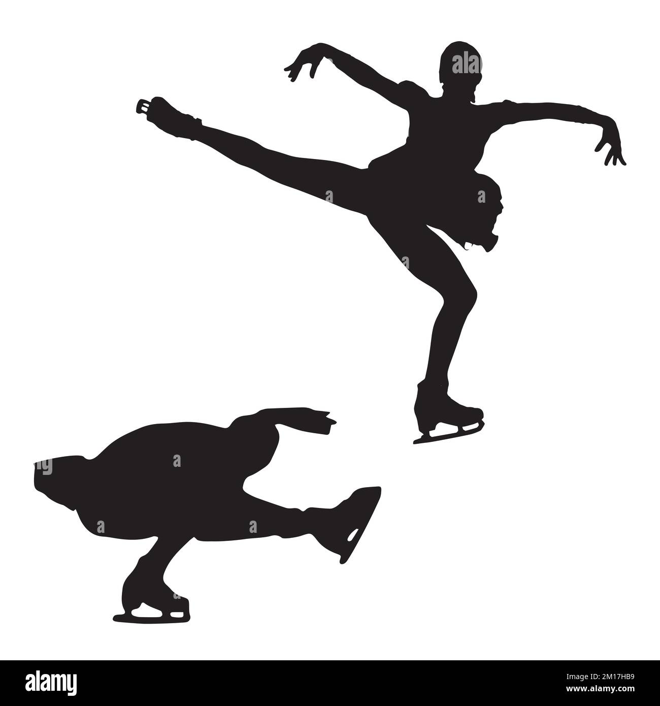 Ice Skating Art Silhouette Stock Vector Image & Art Alamy