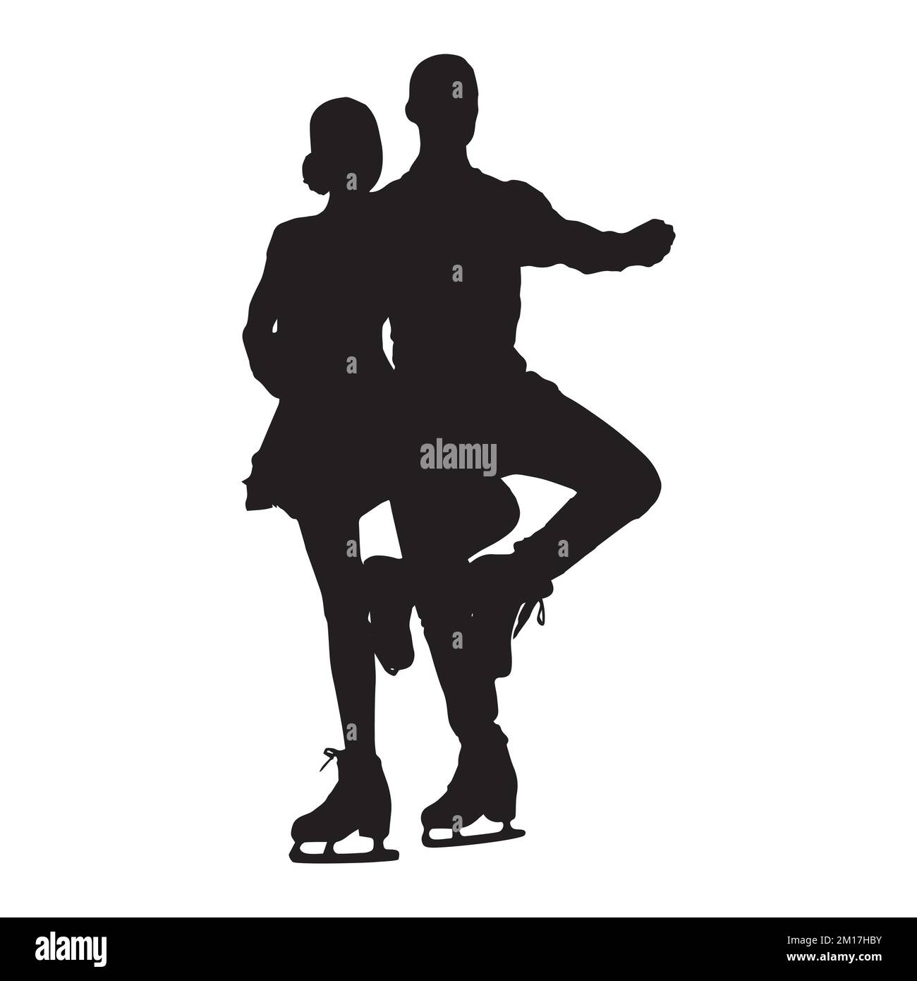 Ice Skating Art Silhouette Stock Vector Image & Art Alamy