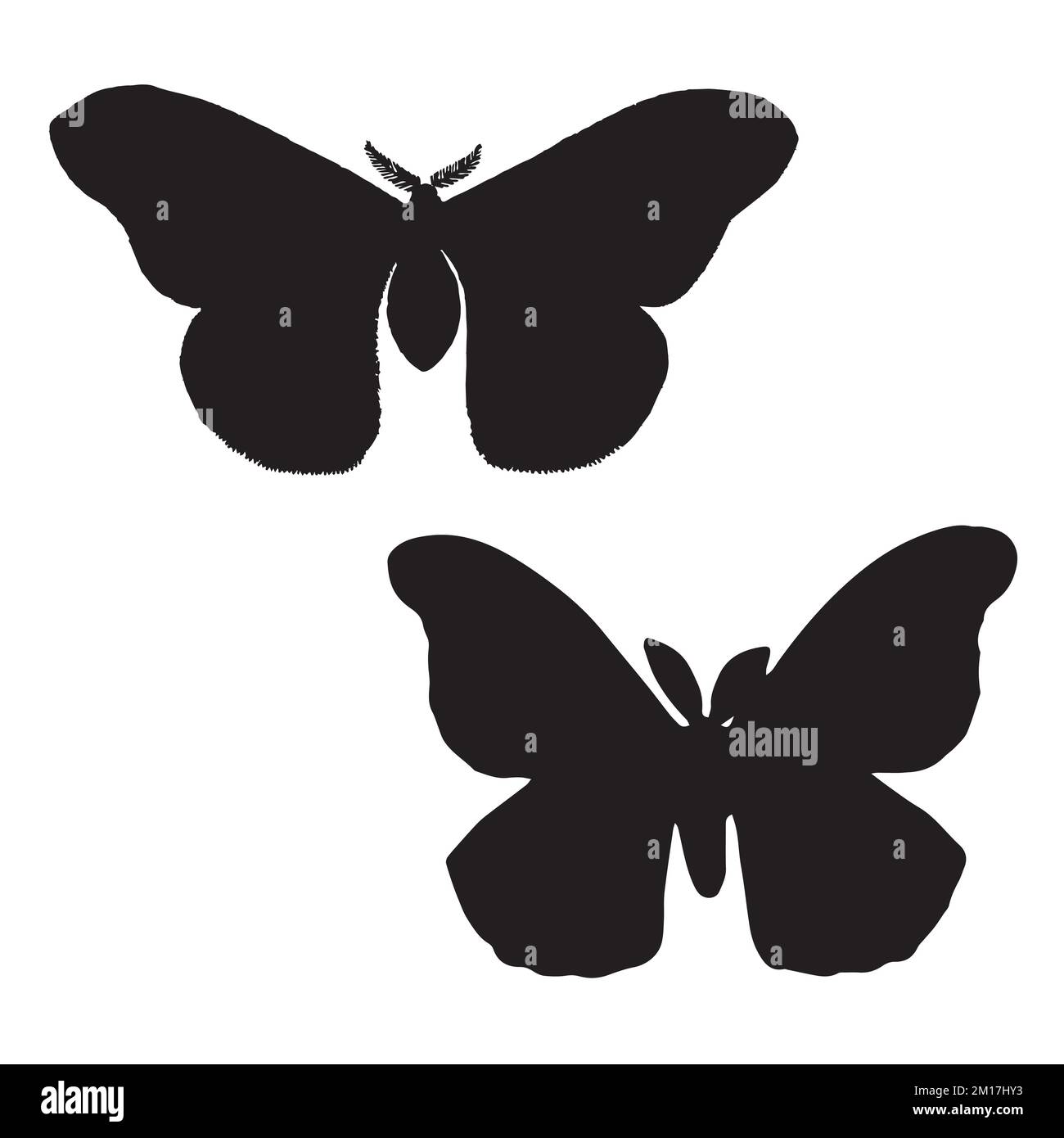 Moth Art Silhouette Stock Vector Image & Art - Alamy