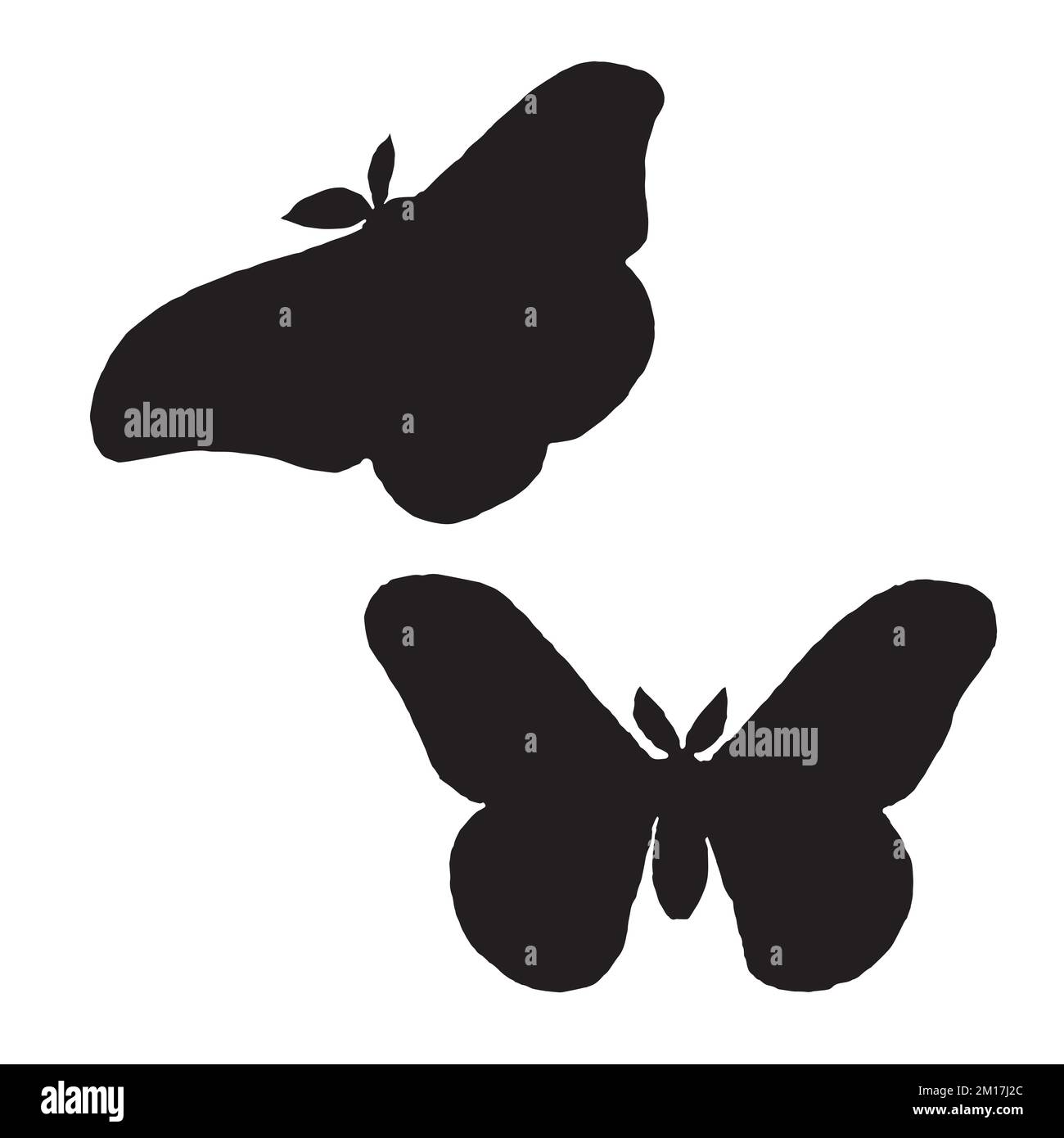 Moth Art Silhouette Stock Vector Image & Art - Alamy