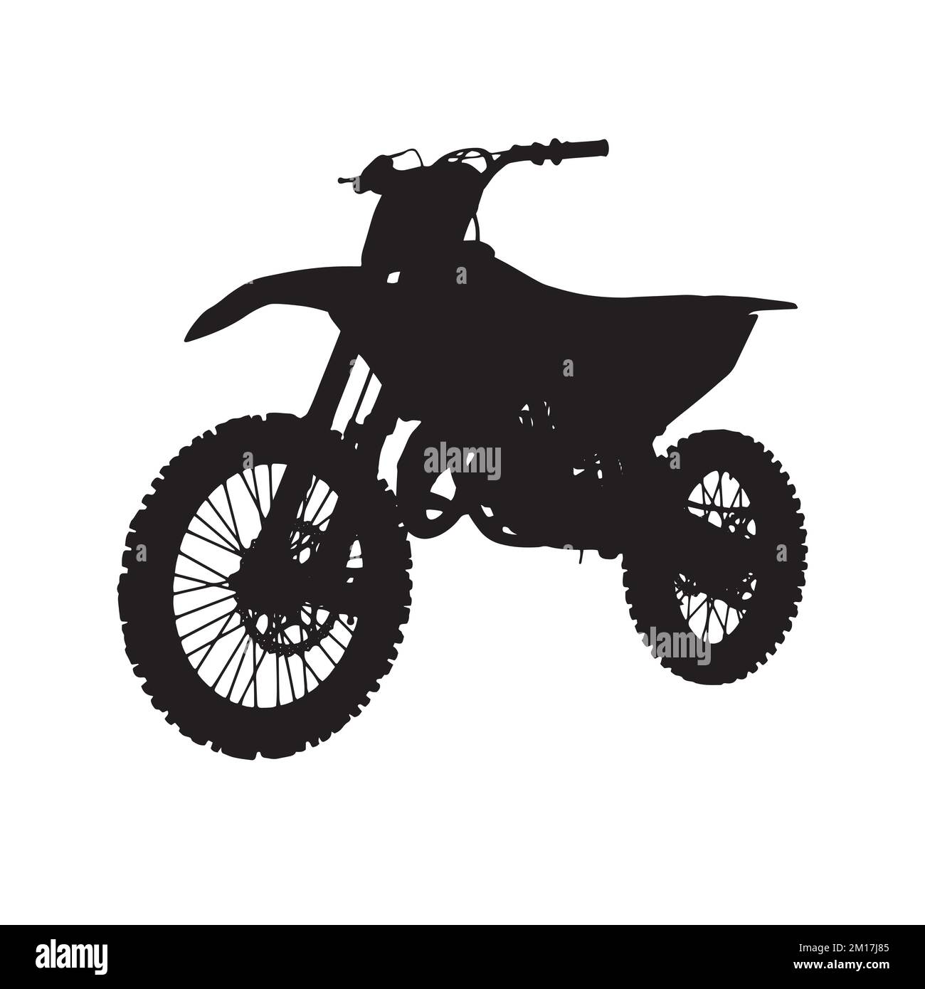 Vector Illustration of Motorcycle Silhouette Stock Vector