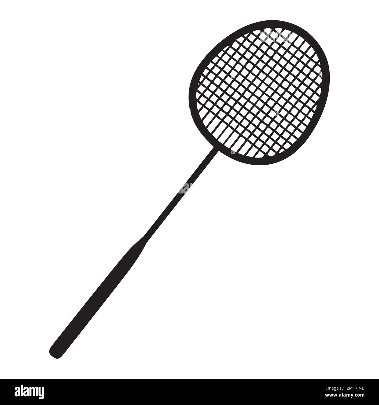 Vector Art of Badminton Racket Silhouette Stock Vector Image & Art Alamy