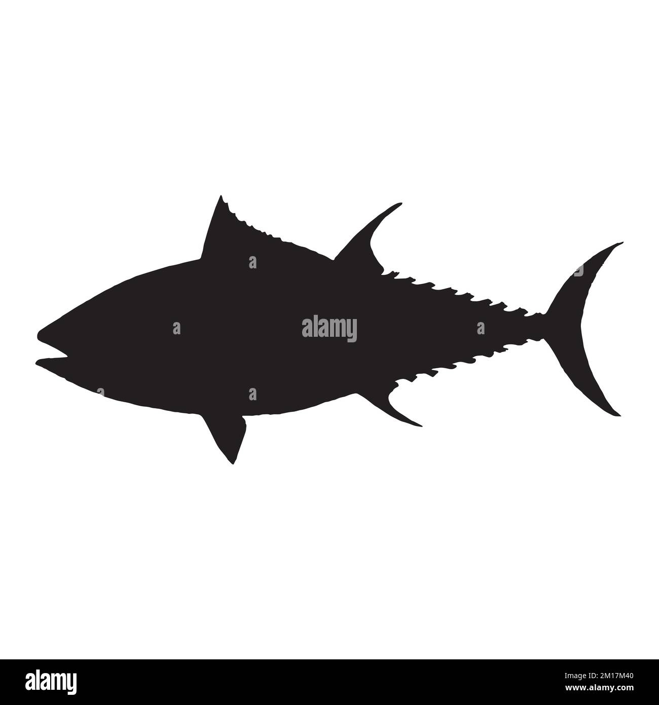 Vector Illustration of Tuna Silhouette Stock Vector