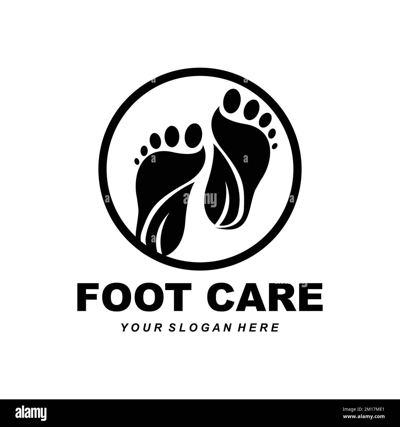 Foot Care Logo Design Health Illustration Woman Pedicure Salon Vector