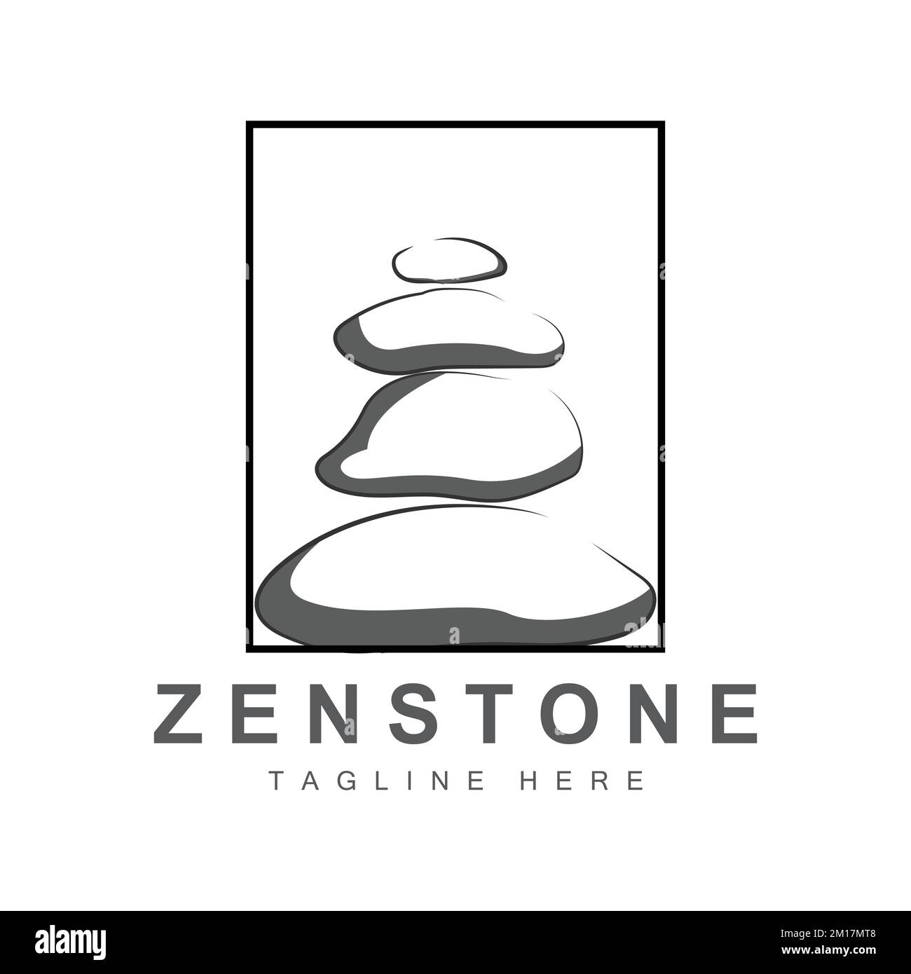 Balance Stone Logo Design, Vector Therapy Stone, Massage Stone, Hot