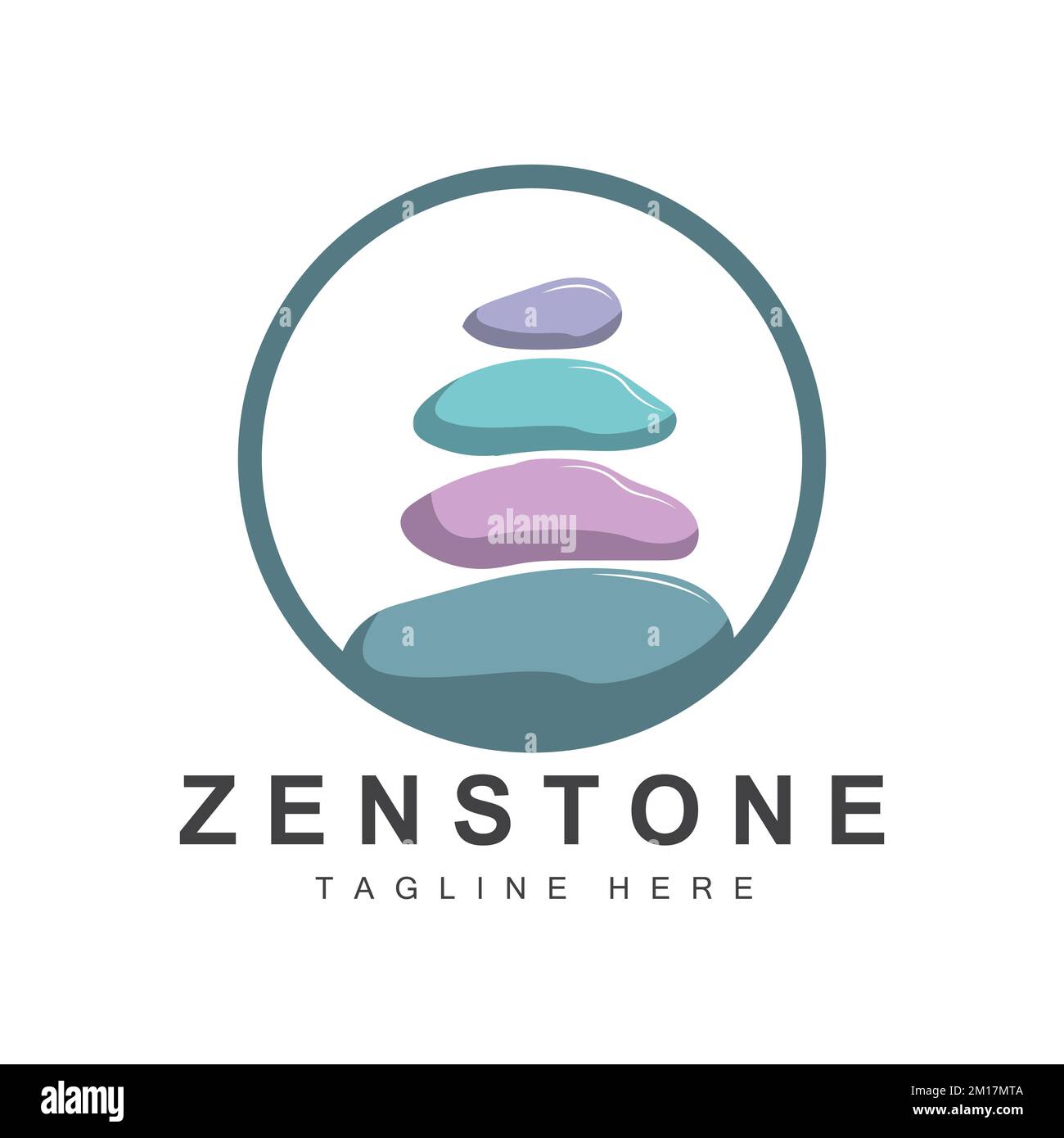 Balance Stone Logo Design, Vector Therapy Stone, Massage Stone, Hot