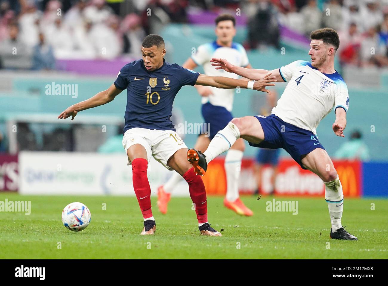 AL KHOR, QATAR - DECEMBER 10: Kylian Mbappe of France battles for the ...