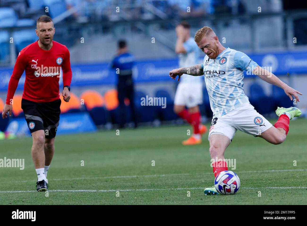 Sydney, Australia. 10th Dec, 2022. Richard van der Venne of Melbourne City warms up before the match between Sydney FC and Melbourne City at Allianz Stadium on December 10, 2022 in Sydney, Australia Credit: IOIO IMAGES/Alamy Live News Stock Photo