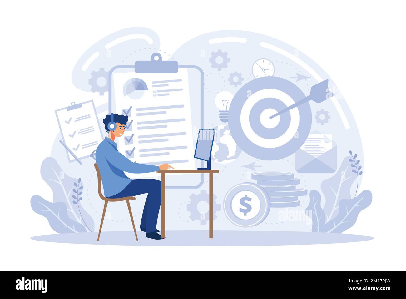 Businessmen brainstorming, searching solution. Business strategy