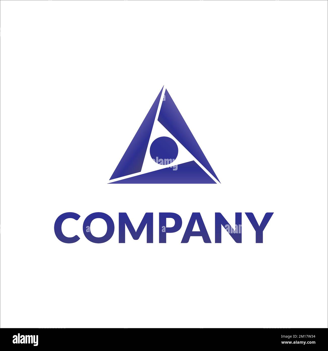Triangle Eye Illustration. Three Angle Logo Design Concept Stock Vector