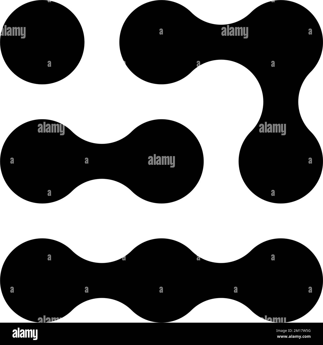 Connected dots icon. Circles pattern sign. Integration symbol. Abstract ...