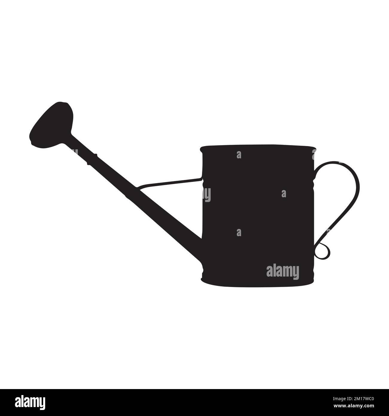 Vector Illustration of Watering Can Art Silhouette Stock Vector Image ...