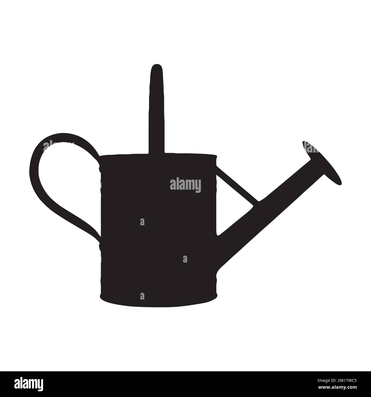 Vector Illustration of Watering Can Art Silhouette Stock Vector Image ...