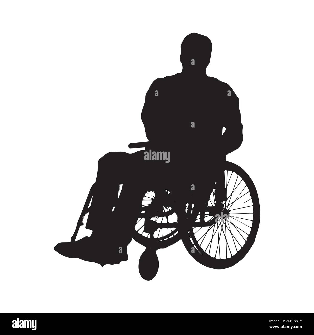 Vector Illustration of Person in Wheelchair Stock Vector