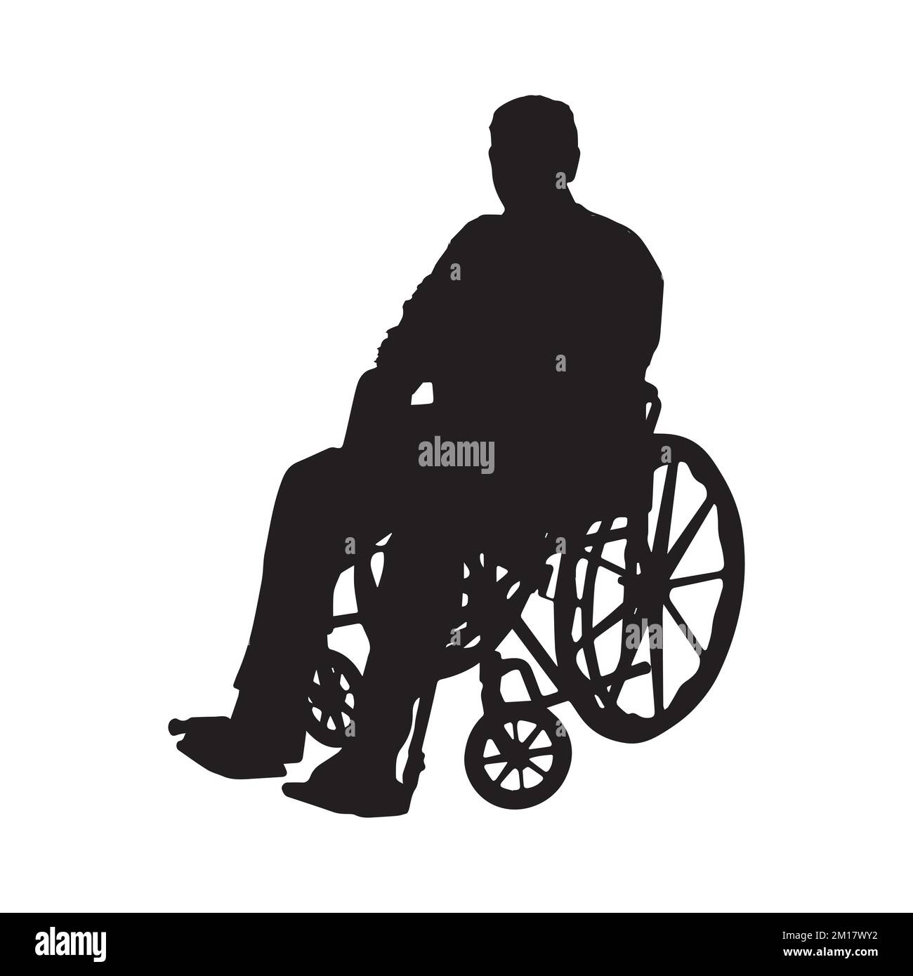 Vector Illustration of Person in Wheelchair Stock Vector