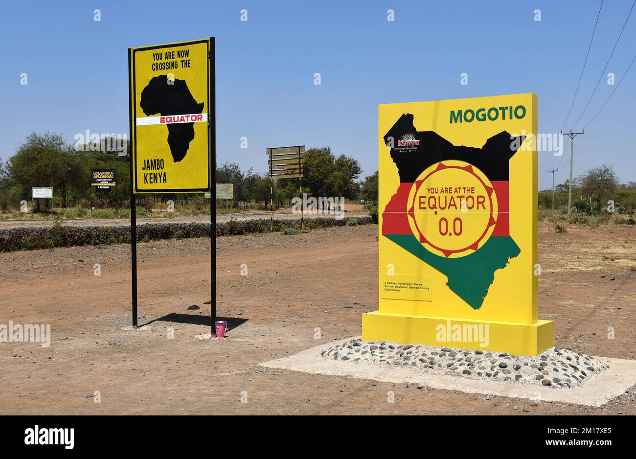 Equator sign at Mogotio, Baringo County in the former Rift Valley