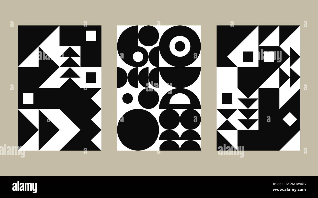Bauhaus style poster Stock Vector
