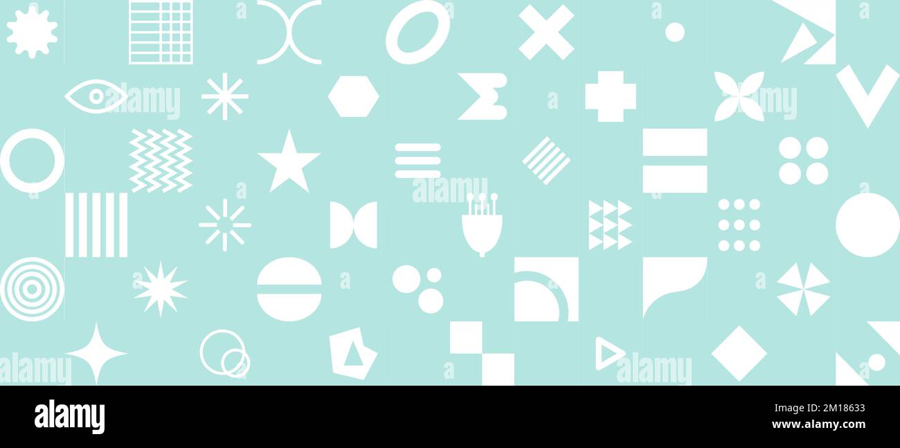 Memphis background, seamless geometric pattern Stock Vector