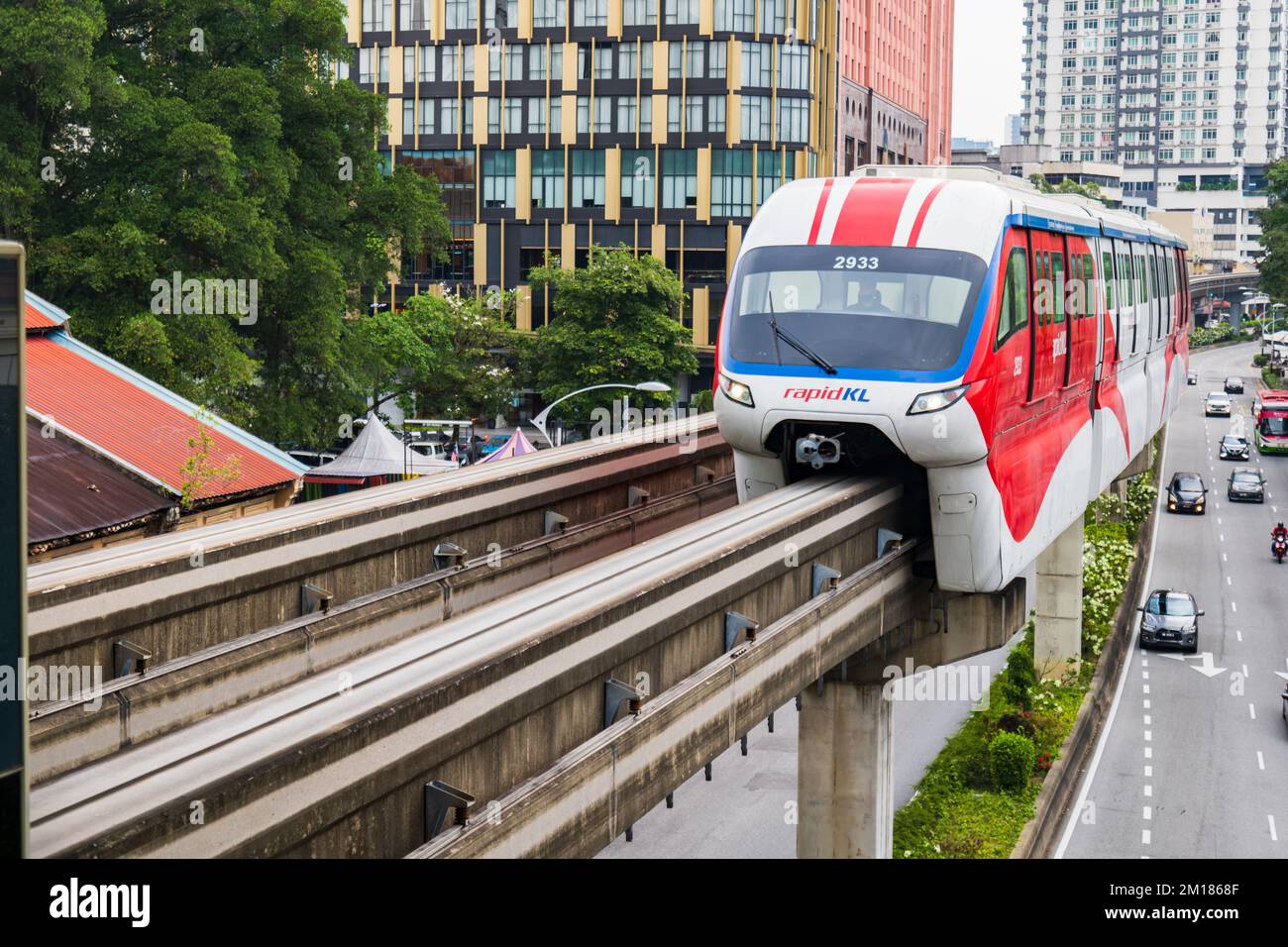 Kuala Lumpur, Malaysia - November 2022: Rapid KL Monorail in the Kuala ...