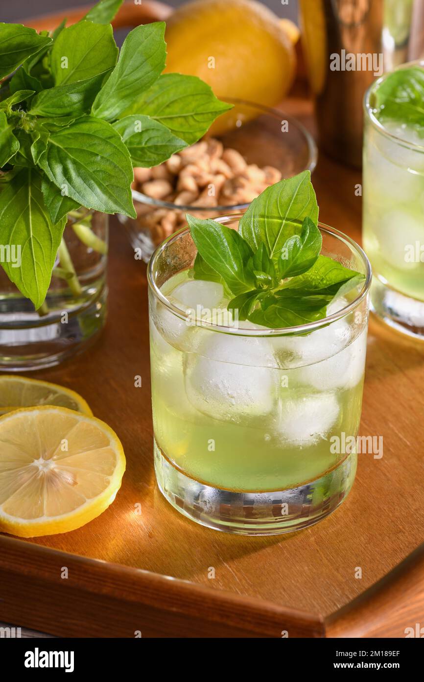 Thai Basil Gimlet Cocktail is a light, incredibly refreshing summer