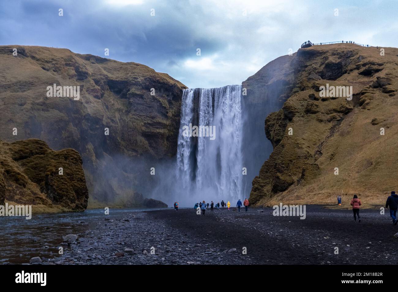 Skógafoss Waterfall, South of Iceland Stock Photo - Alamy