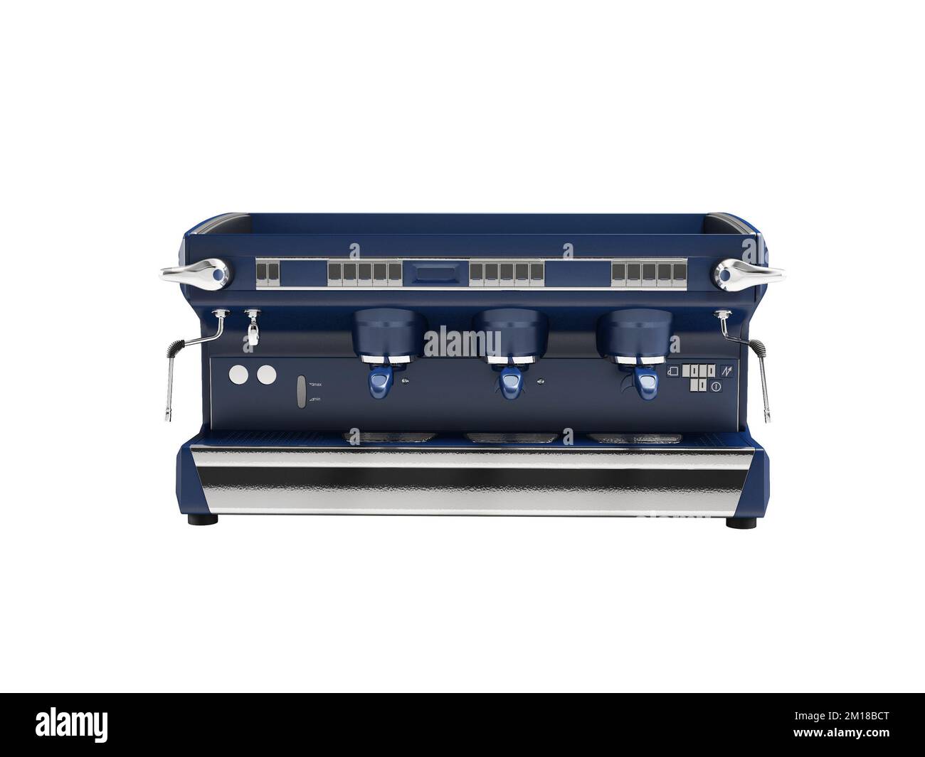 3d illustration of pigeon professional coffee machine for coffee shop