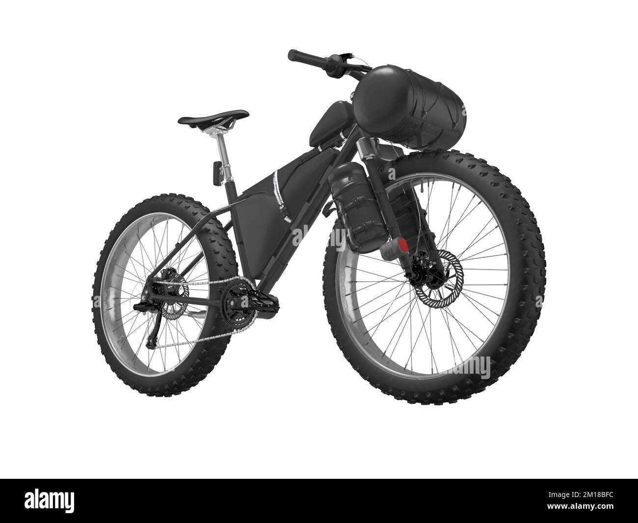 3d illustration of black mountain sports bike for extreme travel on