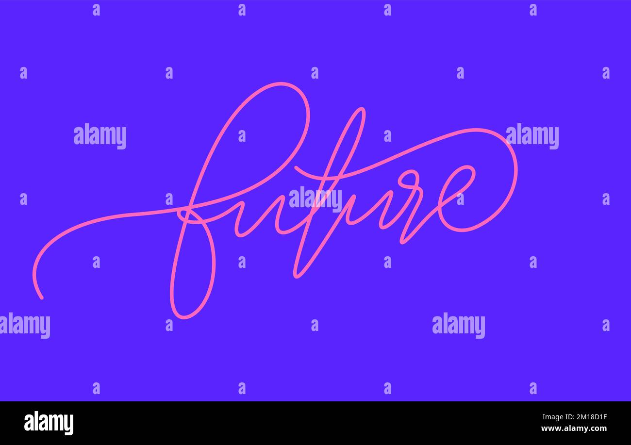 future word lettering design in continuous line drawing vector Stock