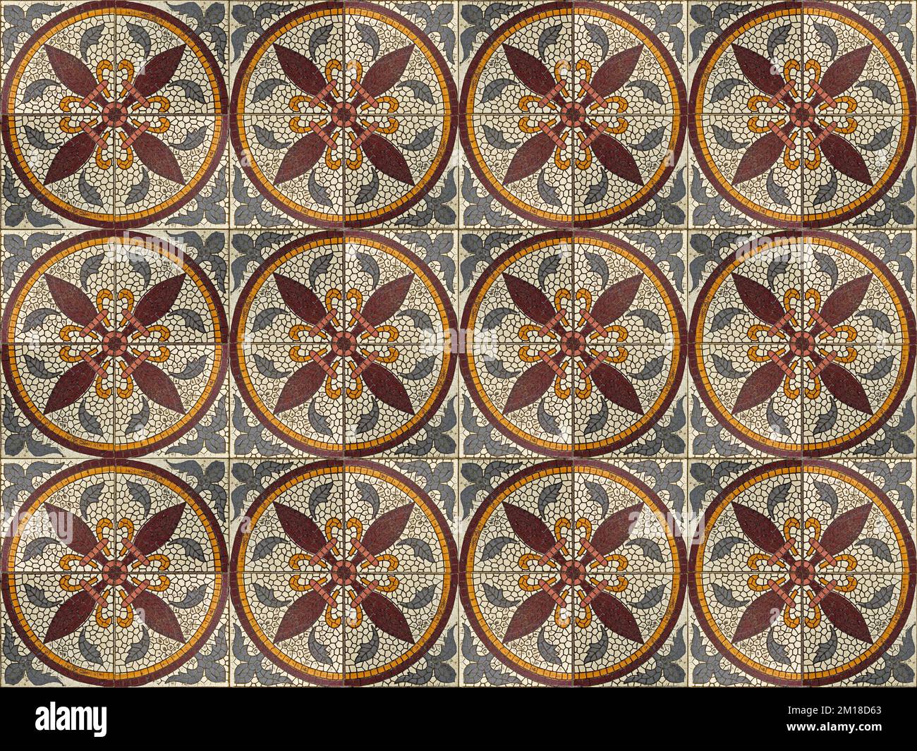 Famous Rio Tile Ancient hydraulic tiles on floor in Teresopolis, Rio de Janeiro, Brazil ...