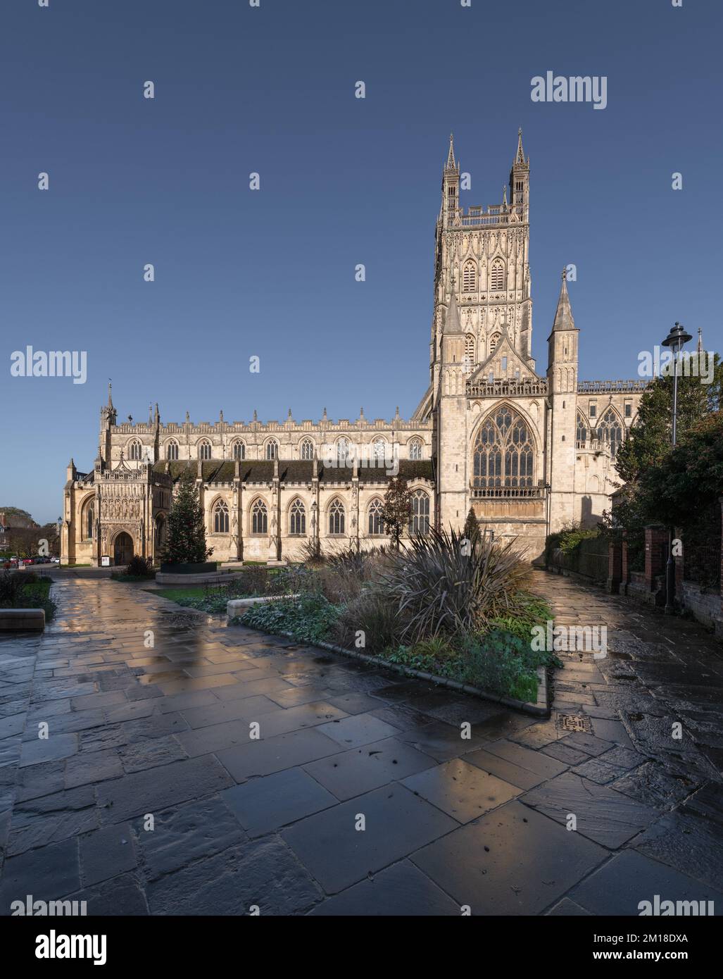 Exterior View of Gloucester Cathedral. Stock Photo