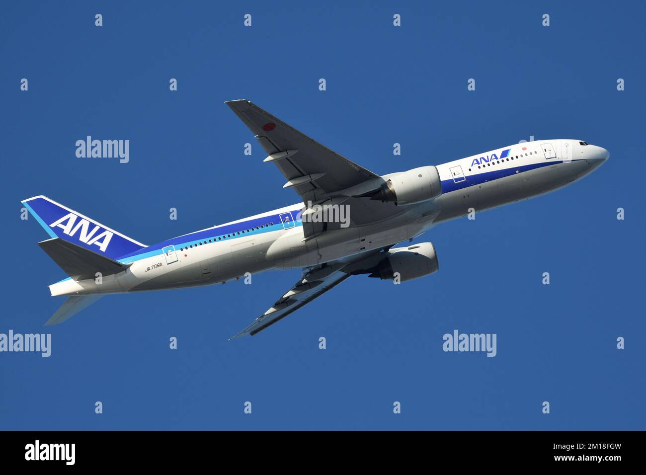 Tokyo, Japan - December 26, 2020: All Nippon Airways (ANA) Boeing B777-200ER (JA709A) passenger plane. Stock Photo