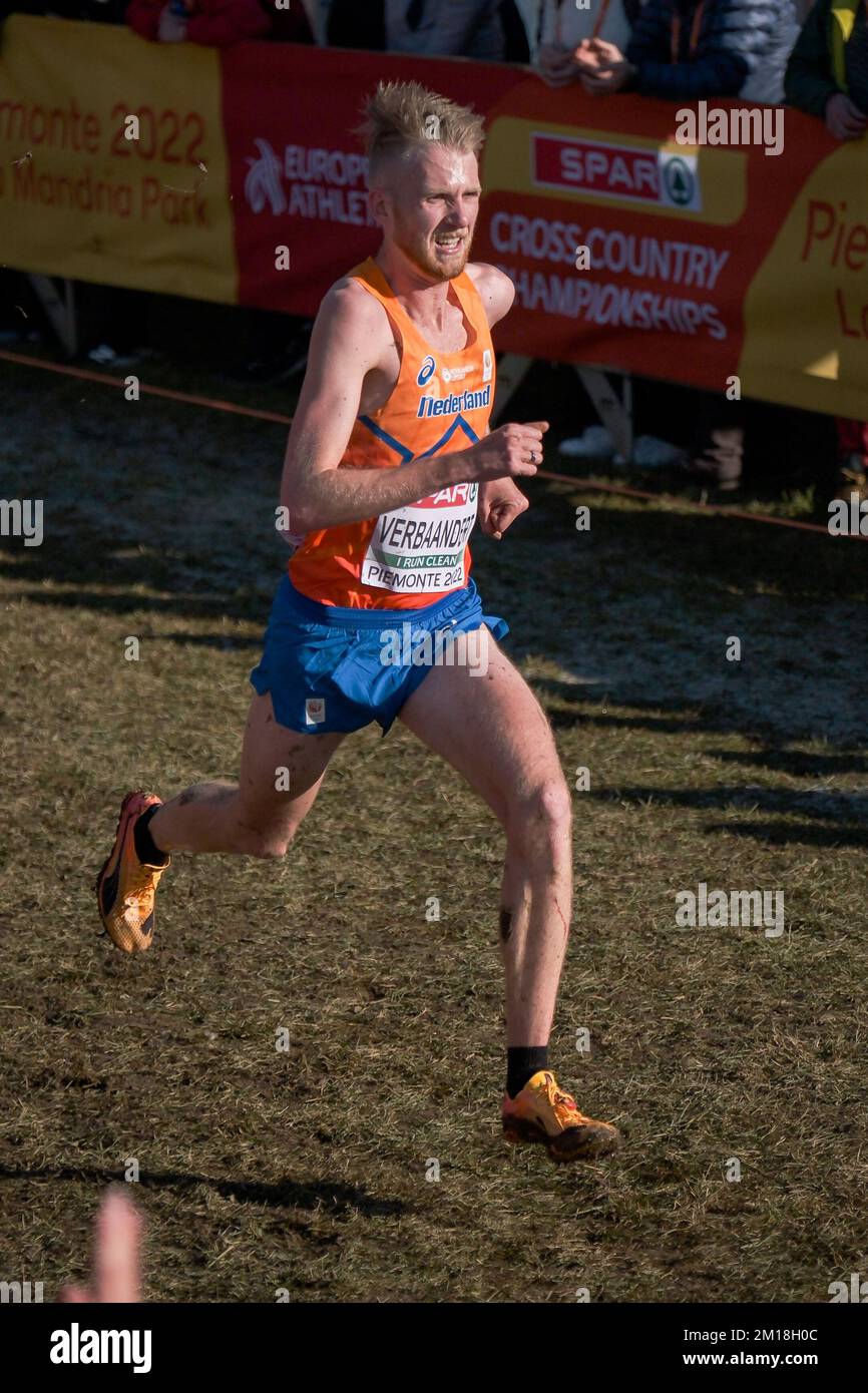 TURIN, ITALY - DECEMBER 11: Tim Verbaandert of the Netherlands competing on the U23 Men Race during the European Cross Country Championships on December 11, 2022 in Turin, Italy (Photo by Federico Tardito/BSR Agency) Credit: BSR Agency/Alamy Live News Stock Photo