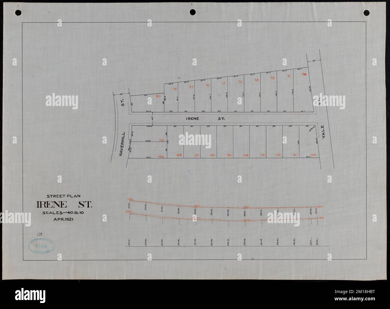 Street plan, Irene St. , Streets. Lawrence Stock Photo Alamy