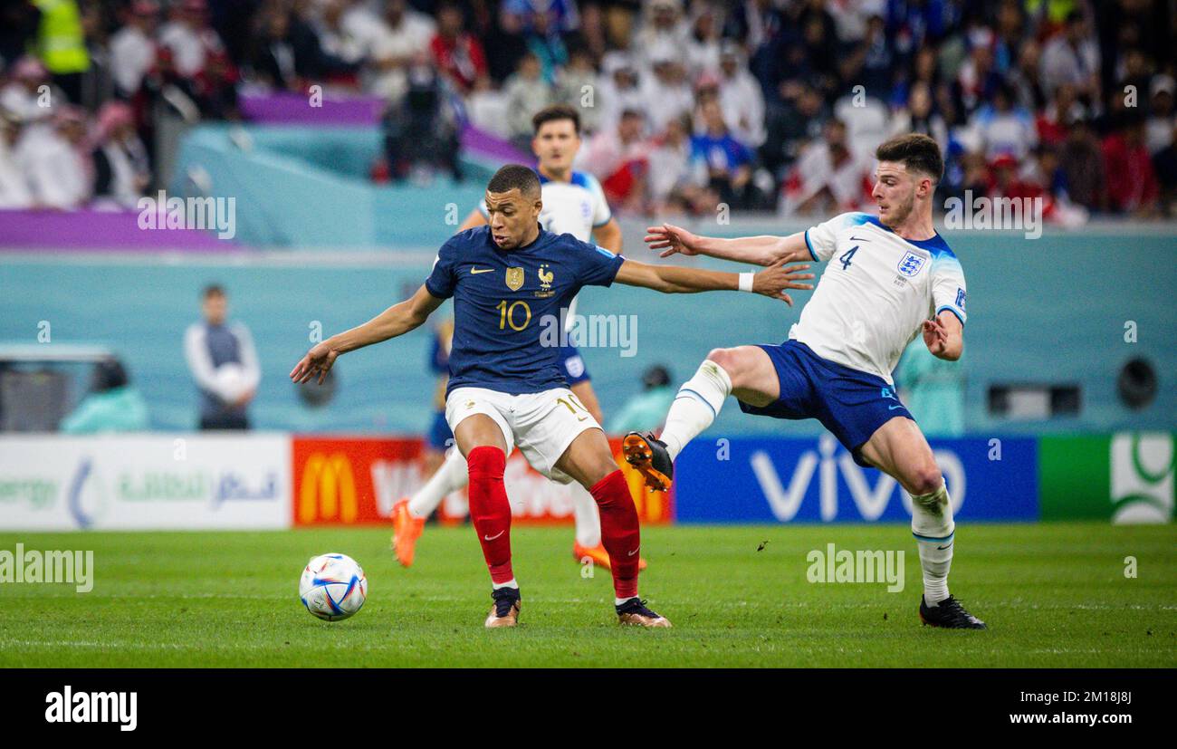 Doha, Qatar. 10th Dec, 2022. Kylian Mbappe (FRA), Declan Rice (England ...